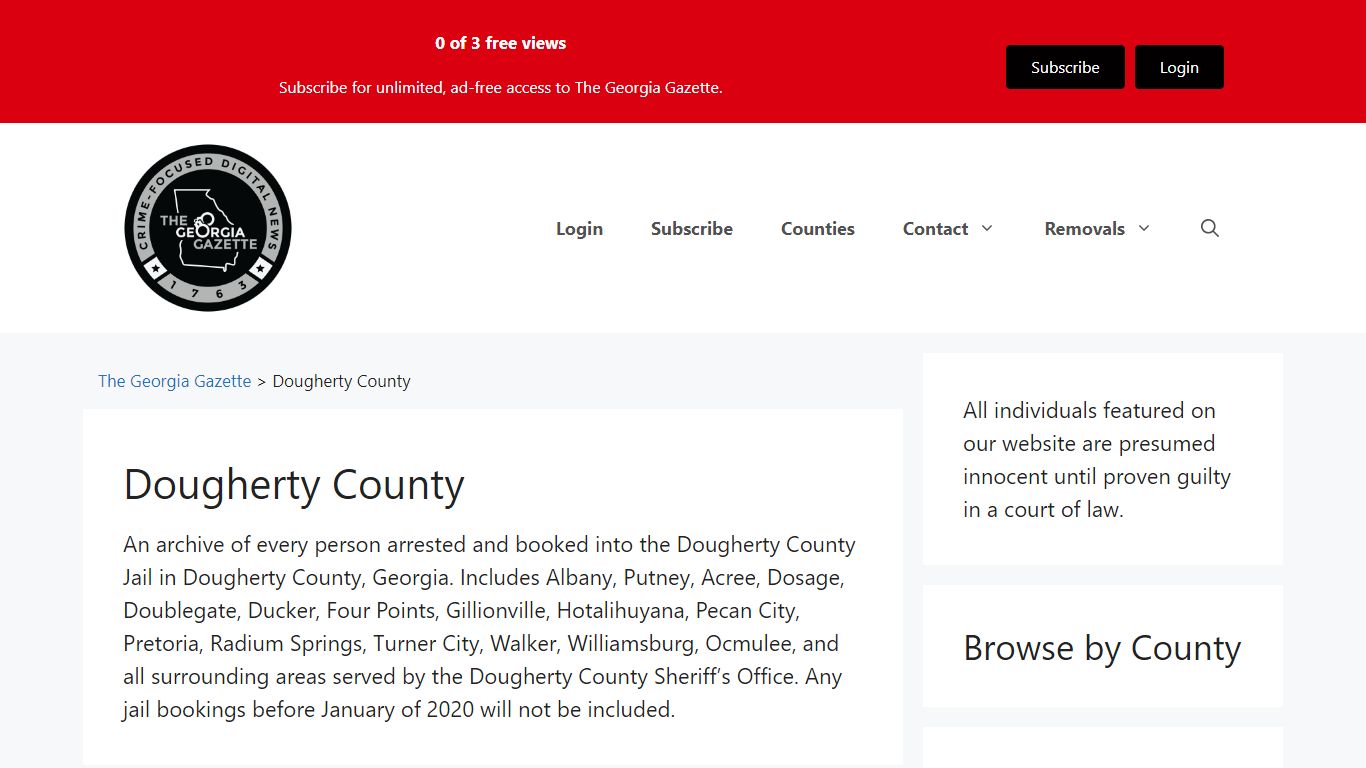 Dougherty County - The Georgia Gazette