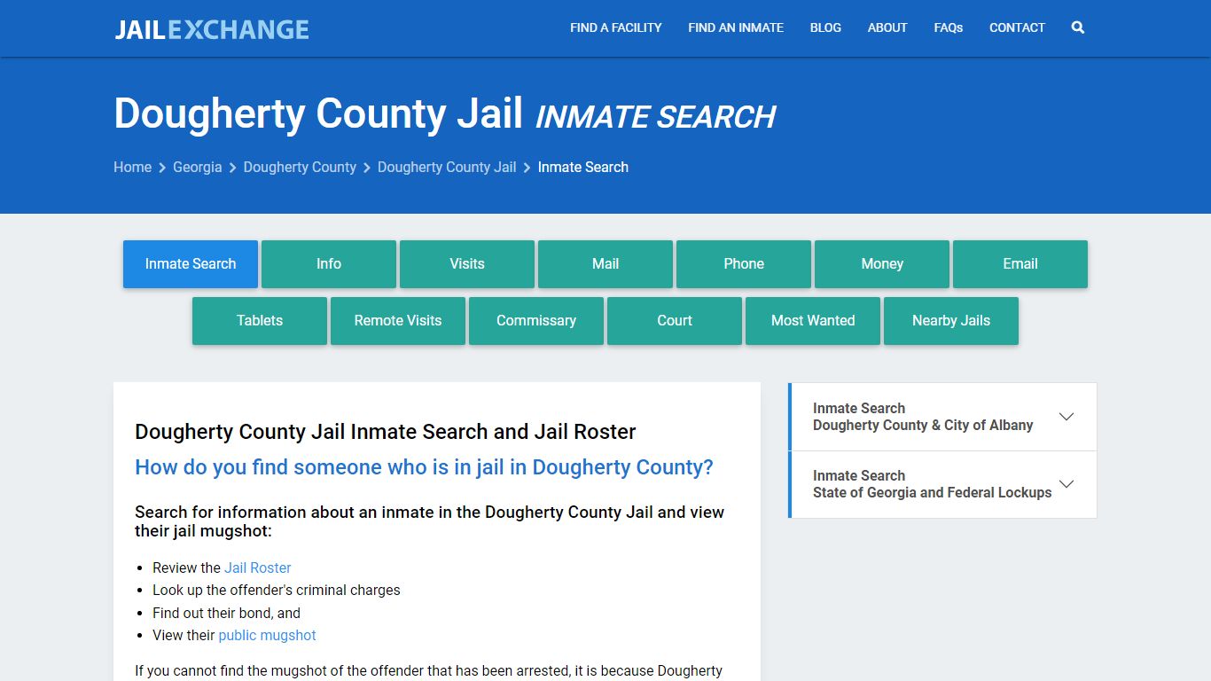 Inmate Search: Roster & Mugshots - Dougherty County Jail, GA