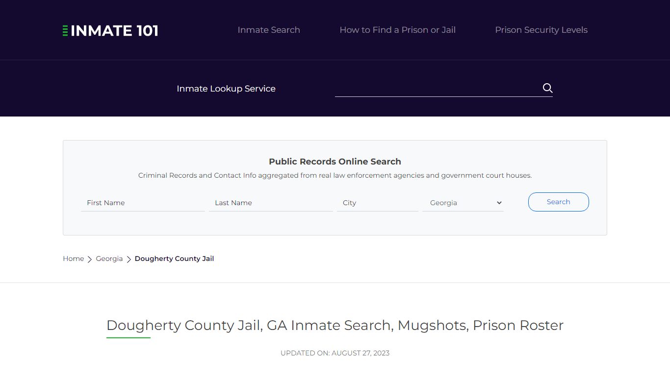 Dougherty County Jail, GA Inmate Search, Mugshots, Prison Roster